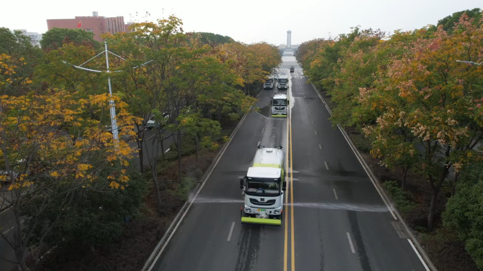 1+1＞2！徐工“洗掃清洗”黃金搭檔，還原美麗天門靚麗本色