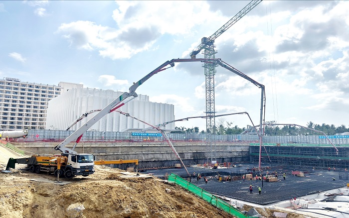 火力全開！萬方混凝土澆筑海南新地標！